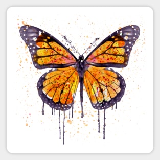 Monarch Butterfly watercolor Magnet